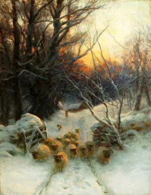 The Sun Had Closed the Winter Day by Joseph Farquharson - Oil Painting Reproduction