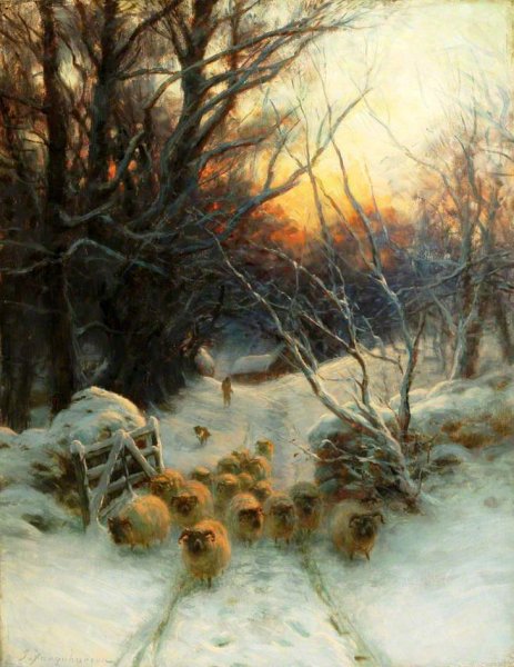 Main Product Photo of The Sun Had Closed the Winter Day Painting by Joseph Farquharson