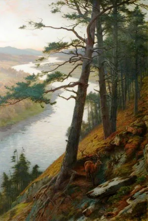 The Winding Dee by Joseph Farquharson - Oil Painting Reproduction