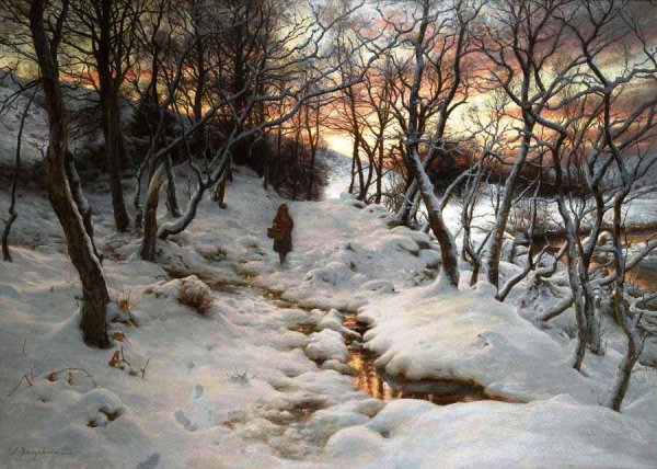 Main Product Photo of West with Evening Glows Painting by Joseph Farquharson
