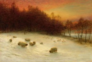 When The West With Evening Glows by Joseph Farquharson Oil Painting