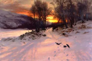 When the West with Evening Glows by Joseph Farquharson - Oil Painting Reproduction