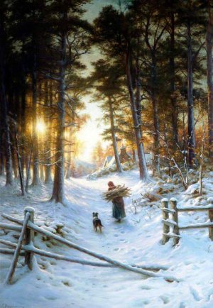 Winter by Joseph Farquharson Oil Painting