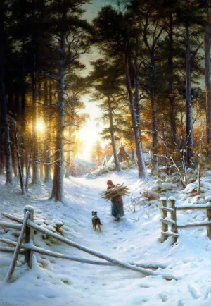 Winter by Joseph Farquharson - Oil Painting Reproduction