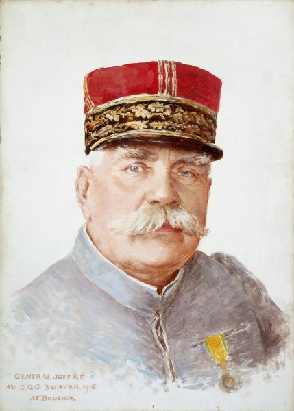 Portrait du general Joseph Joffre  by Joseph Felix Bouchor - Hand-Painted Oil Painting Reproduction