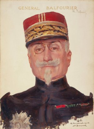 Portrait du general Maurice Balfourier by Joseph Felix Bouchor Oil Painting