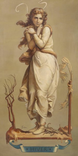Les Quatres Saisons by Joseph Felon Oil Painting