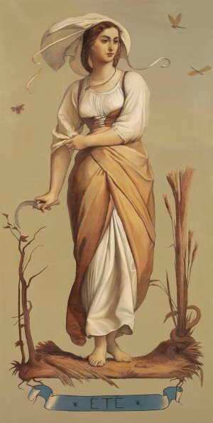 Les Quatres Saisons by Joseph Felon Oil Painting