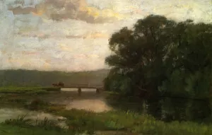 Abbajona River, Mass. also known as The Aberjona River, Wincester by Joseph Foxcroft Cole Oil Painting