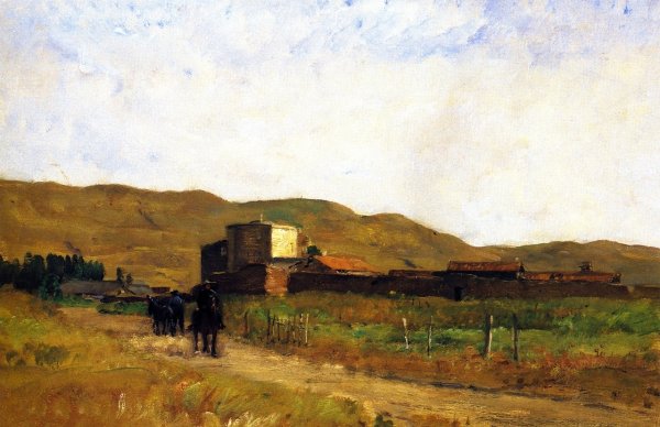 Main Product Photo of Mission San Juan Capistrano Painting by Joseph Foxcroft Cole
