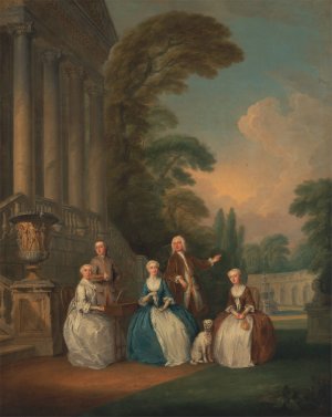 Portrait of a Family by Joseph Francis Nollekens Oil Painting