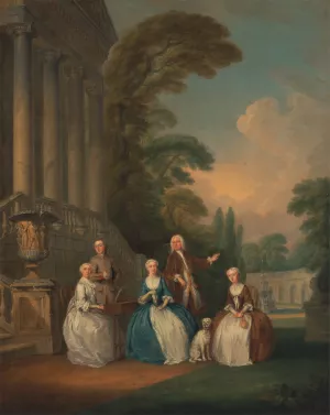 Portrait of a Family by Joseph Francis Nollekens Oil Painting