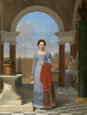 Portrait of Colette Versavel, Wife of Isaac J. de Meyer Oil painting by Joseph Francois Ducq