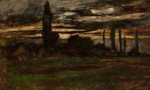 Nocturnal Landscape by Joseph Frank Currier Oil Painting