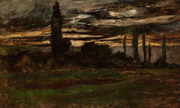 Main Product Photo of Nocturnal Landscape Painting by Joseph Frank Currier