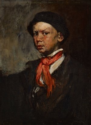 The Whistling Boy by Joseph Frank Currier Oil Painting