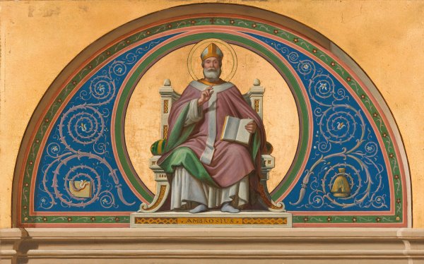 Saint Ambroise  by Joseph-Frederic-Charles Soulacroix - Hand-Painted Oil Painting Reproduction