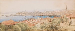Blick uber Istanbul by Joseph Fricero Oil Painting