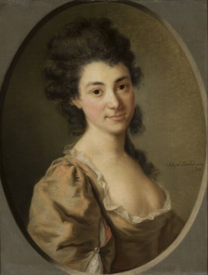 Portrait of a lady by Joseph Friedrich August Darbes Oil Painting