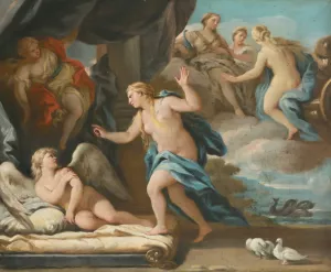 Venus chides Cupid by Joseph Goupy Oil Painting
