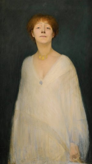 Presumed Portrait Of Yvette Guilbert by Joseph Granie Oil Painting