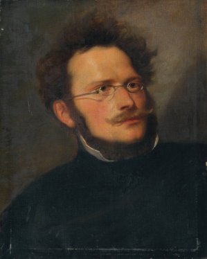 Der Maler Heinrich Schwemminger by Joseph Hasslwander Oil Painting