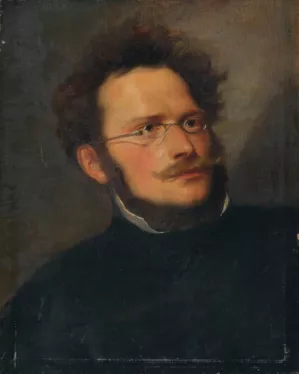 Der Maler Heinrich Schwemminger by Joseph Hasslwander Der Maler Heinrich Schwemminger by Joseph Hasslwander Oil Painting