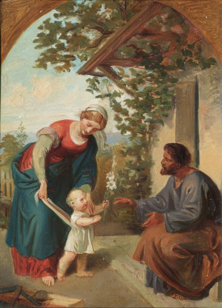 Main Product Photo of Heilige Familie Painting by Joseph Hasslwander