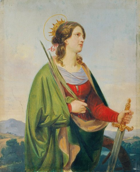 Main Product Photo of Heilige Katharina Painting by Joseph Hasslwander