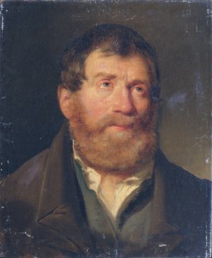 Studie eines Mannerkopfes by Joseph Hasslwander Oil Painting