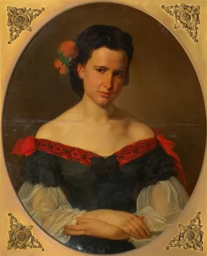 Wilhelmine Hasslwander by Joseph Hasslwander Wilhelmine Hasslwander by Joseph Hasslwander Oil Painting