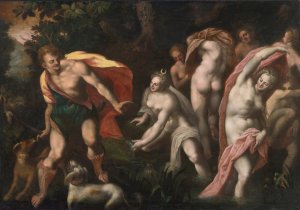 Diana And Acteon by Joseph Heintz The Elder Oil Painting