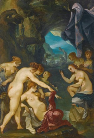 Diana And Callisto by Joseph Heintz The Elder Oil Painting