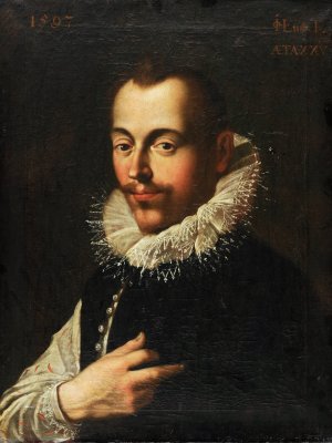 Portrait Of An Unknown Gentleman by Joseph Heintz The Elder Oil Painting