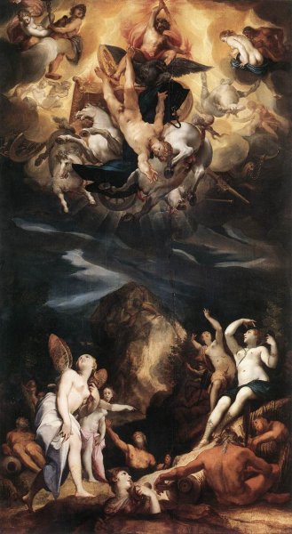 Main Product Photo of The Fall of Phaethon Painting by Joseph Heintz The Elder