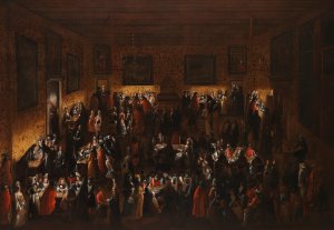 The Masked Ball by Joseph Heintz The Younger Oil Painting