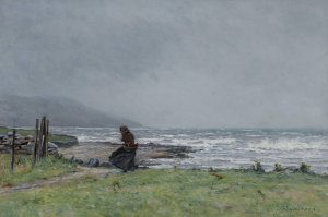 A Windswept Beach by Joseph Henderson Oil Painting