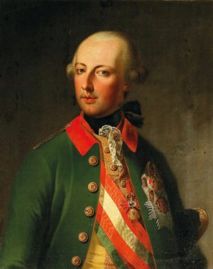 Portrait Of Emperor Joseph Ii by Joseph Hickel Oil Painting