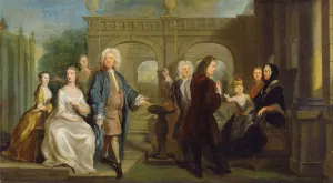 A Family Conversation Piece Oil painting by Joseph Highmore