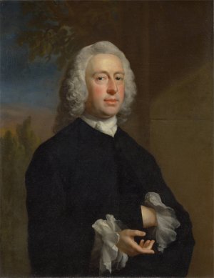 An Unknown Man in Black by Joseph Highmore Oil Painting