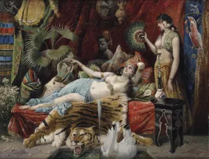 Musestunde im Harem Oil painting by Joseph Himmel