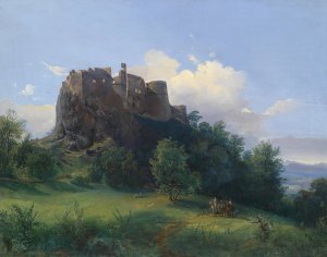 Schloss Paulenstein by Joseph Holzer Oil Painting
