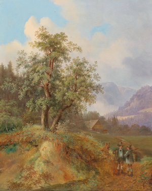 In Conversation by Joseph Jonas Oil Painting