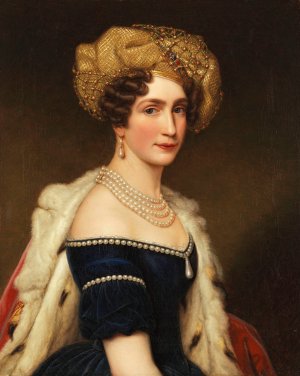 Auguste Amalie Prinzessin von Bayern, Herzogin von Leuchtenberg by Joseph Karl Stieler Oil Painting