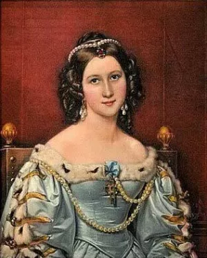 Charlotte von Hagn Oil painting by Joseph Karl Stieler