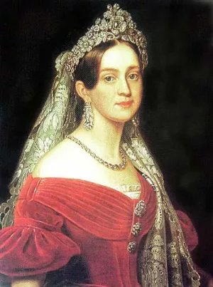 Duchess Marie Frederike Amalie of Oldenburg Queen of Greece Oil painting by Joseph Karl Stieler