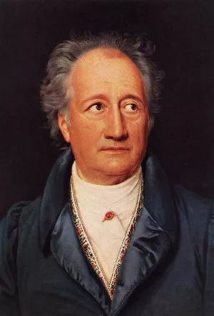 Goethe, detail Oil painting by Joseph Karl Stieler