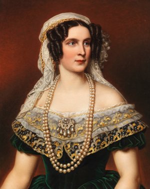 Konigin Therese von Bayern by Joseph Karl Stieler Oil Painting