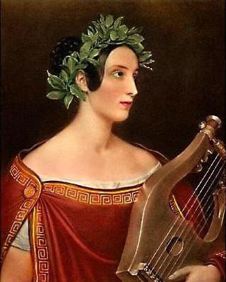 Lady Theresa Spense as Sappho by Joseph Karl Stieler - Hand-Painted Oil Painting Reproduction