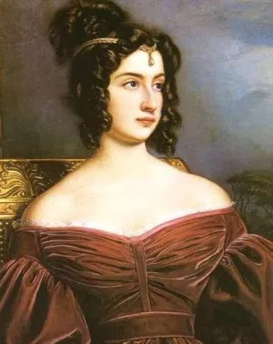 Marianna Marchesa Florenzi by Joseph Karl Stieler - Oil Painting Reproduction